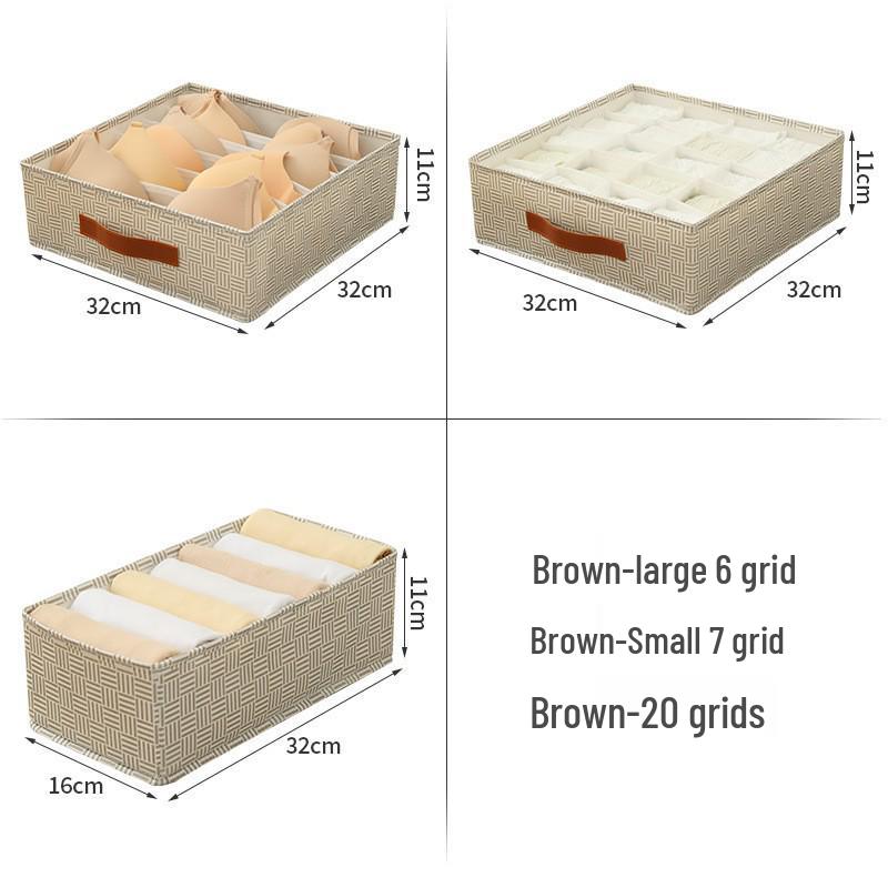 Tianshan Hemp Underwear Storage Box - Multifunctional Drawer Compartment for Bedroom and Dorm Wardrobe