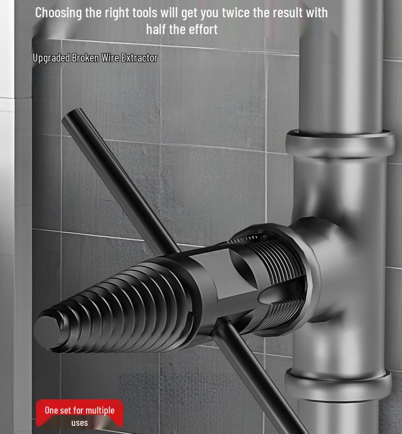 Doppelköpfiger Linksgewinde-Ausdreher für abgebrochene Wasserhahn- und Wasserrohrschrauben
