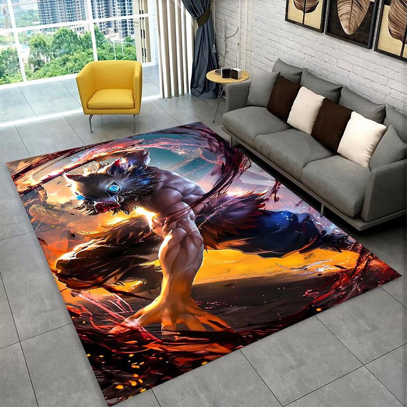 

Cartoon Demon Slayer Anime Kamado Nezuko Tanjirou Carpet Rug for Playroom Bedroom Living Room Sofa Home,kid Non-slip Floor Mat 40x60cm