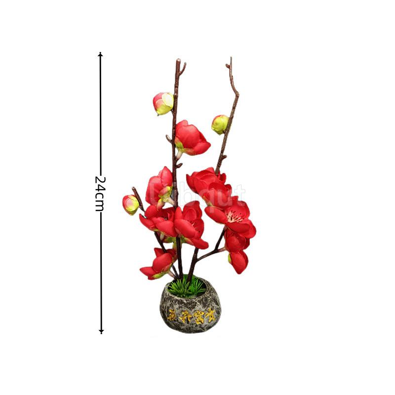 Japanese style plastic simulation flower Blossom Peach Blossom Ornament Sushi sashimi ornament Decorative artificial flowers-A