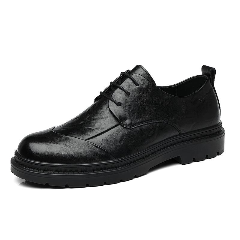 Mode Mode Hohl Einfarbig Herren Slipper Designer Neu Dicke Sohle Slip-on Geschäftsmann Schuhe Lässig Leder Herrenschuhe