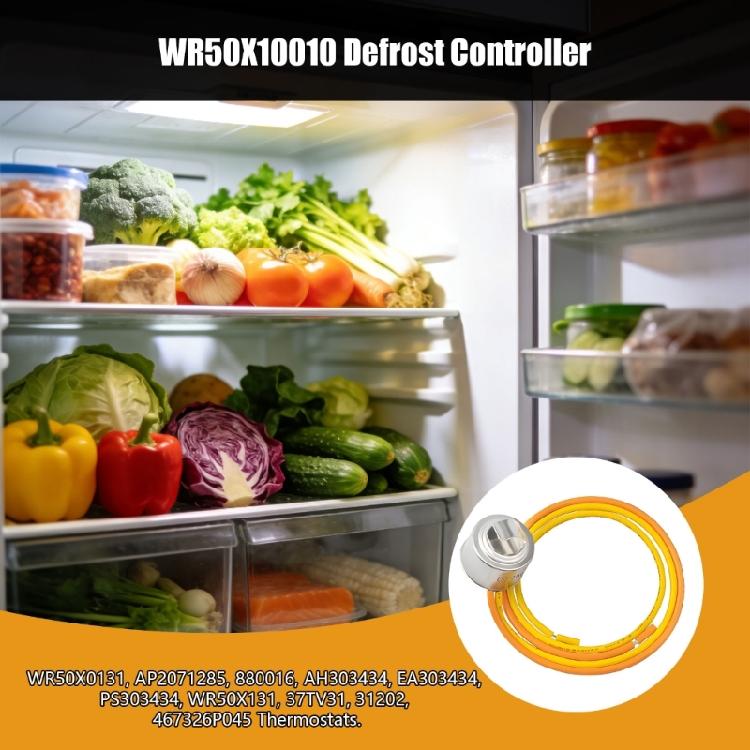 Defrost Thermostat WR50X10010 for Refrigerator Defrost Universal Compatibility Resin Built and Efficient