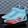New High-top Football Shoes Boys and Girls Spikes Artificial Turf Youth Student Campus Professional Training Shoes