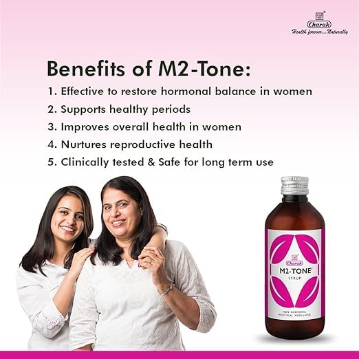 Charak Pharma M2Tone Syrup for Women 450 Ml X 2 Pack | Hormonal Balance & Wellness Support