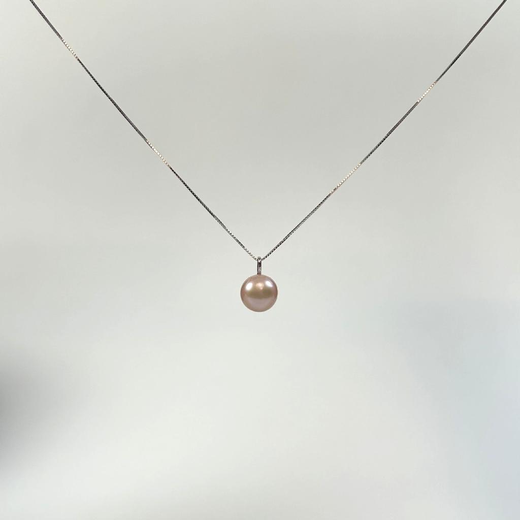 S999 Sterling Silver Pearl Necklace Women's Natural Freshwater Pearl Clavicle Chain