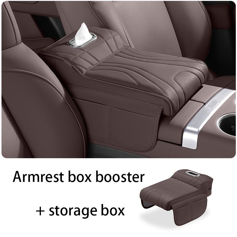 Fit For Haval H9 2rd 2024 2025 Car Armrest Box Height Increase Pad Leather Protective Cover Storage Bag Auto Styling Accessories