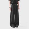 Men's Wide-Leg Black Trousers - Cleanfit, Casual, Professional - Spring/Autumn Collection
