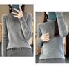 Herbst und Winter Damen Hochgeschlossener Strickpullover Damen, Innen Slim Bottoming Shirt Weicher, klebriger Pullover mit gestapeltem Kragen