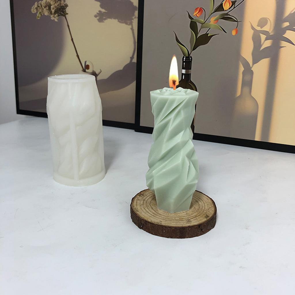 Diamond Shape Pillar Candle Silicone Mould DIY Candles Resin Mold Baking Moulds
