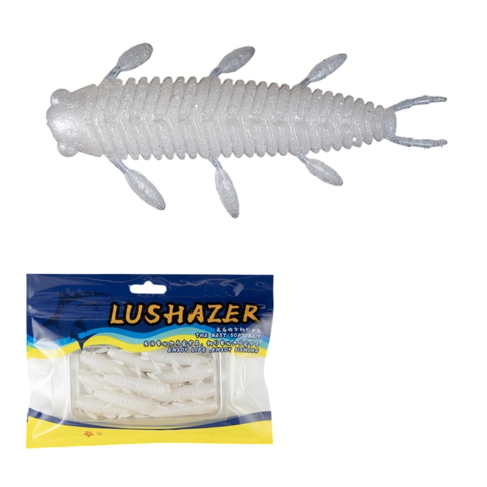 

Fishing , Soft Plastic Grub,10 pcs Soft , Wacky for Bass Fishing for Texas Carolina Weightless Finesse Rig Kit Gear one size білий