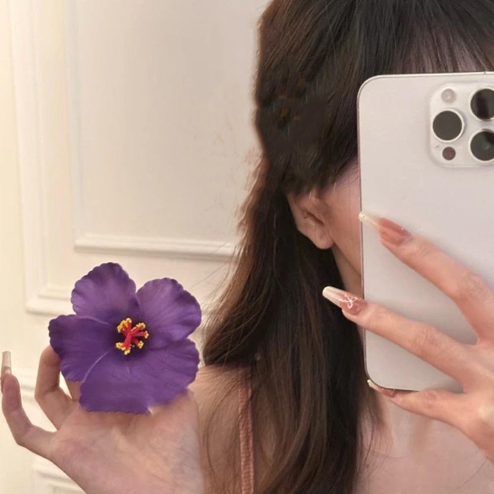 Butterfly Orchid Seaside Vacation Headwear Crystal Bohemia Barrettes  Photograph