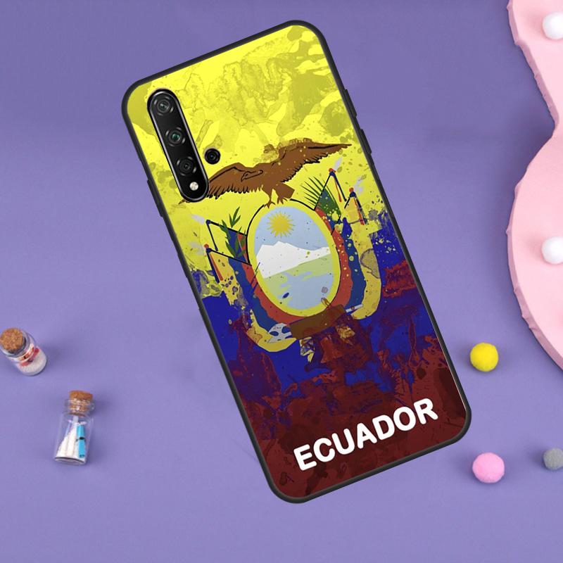 Ecuador Flag Case For Huawei P30 P20 P40 Lite Nova 5T 11i 8i 3i 9 10 SE 11 Pro Y90 Y70 Y61 Y60 Y91 Cover