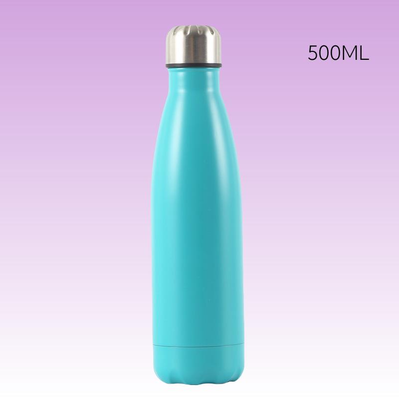Double Wall Stainless Steel Water Bottle Thermos Bottle Keep Hot and Cold Insulated Portability Vacuum Flask Sport customizable 500ml
