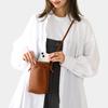 ANON Goat Leather Vertical Shoulder Bag (Women's, Crossbody, Lightweight, Mini Shoulder Bag, Smartphone Fitment, Leather, Goat Leather, Popular)