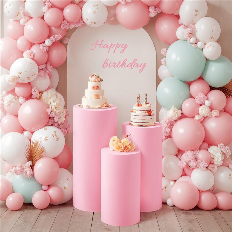 3 st Spandex Cylinder Ståöverdrag för Cylinder Piedestalöverdrag Sockelstativ Pelaröverdrag för Födelsedagsfest Bröllopsrekvisita Dekor