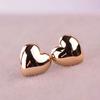 1 Pair Women Heart Shape Ear Glossy Jewelry Ears Small Studs Earrings Stud Trendy Piercing Party Simple Female