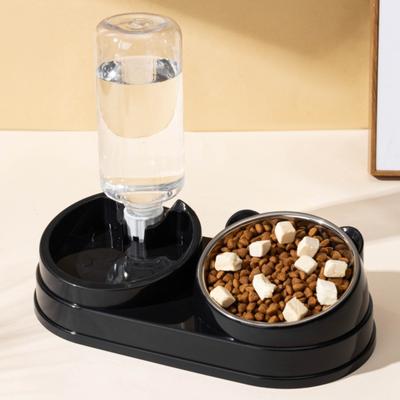 Cat Bowl, Cat Basin, Automatic Drinking Water, Double Bowl,pet Stainless Steel Bowl For Drinking Water, Pet Supplies
