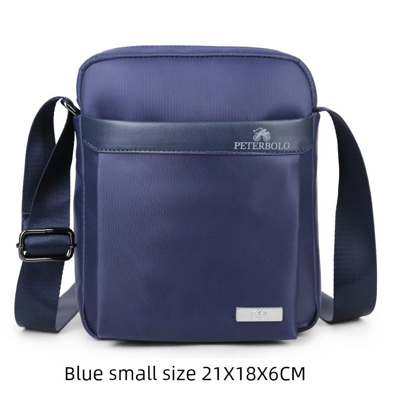 

Мужская сумка из ткани Оксфорд, сумка через плечо, мужская сумка через плечо, повседневная холщовая сумка, мужская сумка-рюкзак, маленькая сумка, деловой портфель Blue small size (carton packing)