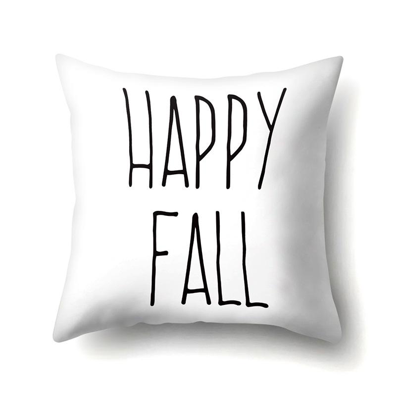 Thanksgiving Pillowcase Blessing Maple Leaf Pumpkin Sofa Cushion Cover Office Home Living Room Pillowcase