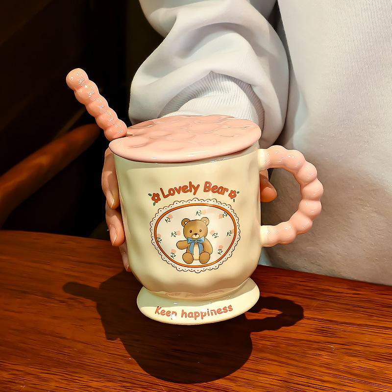 

Кружка Девушка Высоко Смотрящая Инс Кубок Керамическая Чашка Дом Чашка для Воды Офис Кофе Чашка для Завтрака 370ML