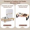 Non-slip Cat Food Dining Table Rack Wooden Raised Cat Bowl Stand Pet Feeder Stand  Home Use