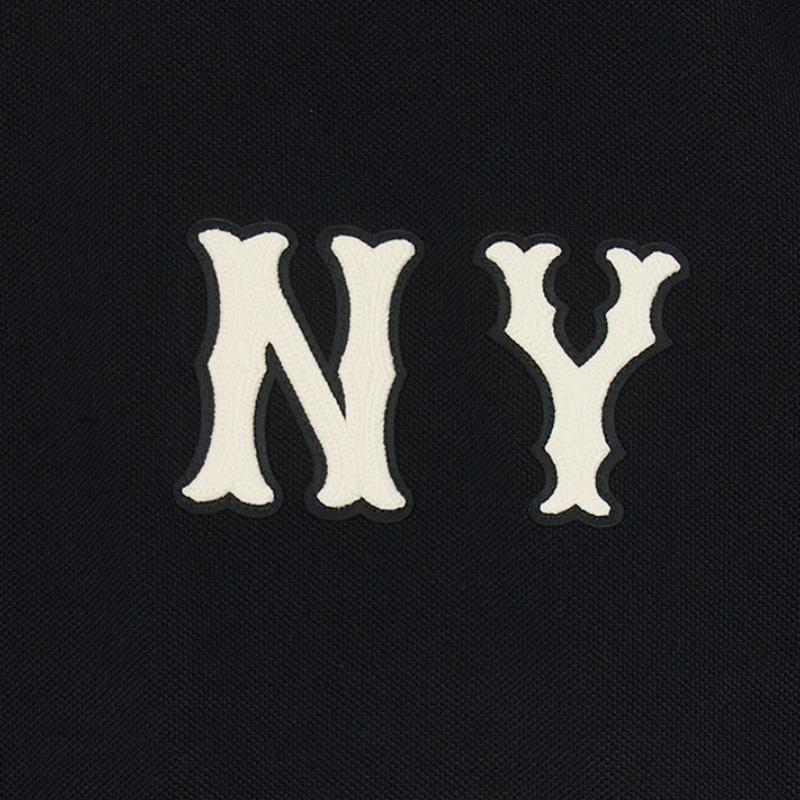 New MLB New York Yankees Overfit Coopers Logo Polo Shirt Unisex Black 3APQB0353-50BKS