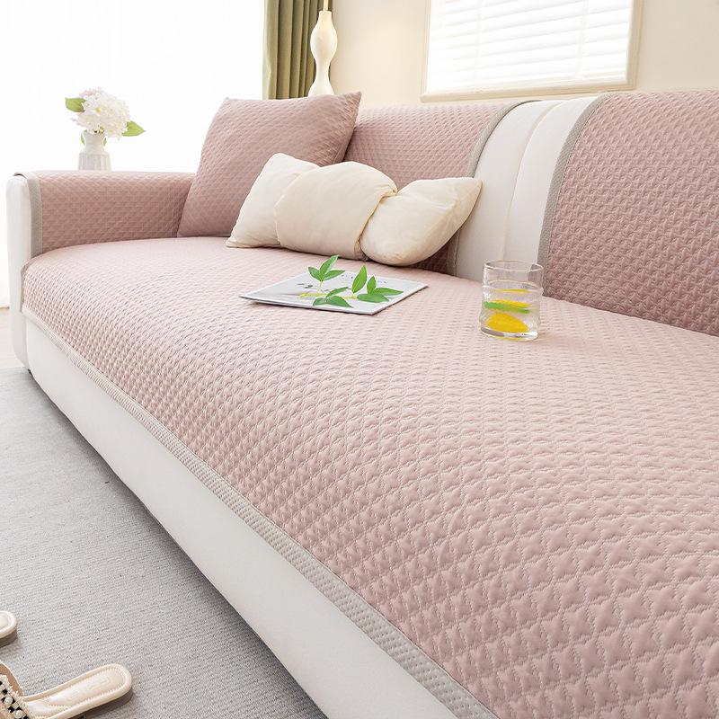 Summer Cool Doudou Ice Silk Sofa Cushion Mat Cushion Advanced Leather Sofa Cover  New Non-Slip Cover