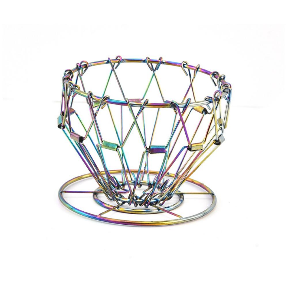 Stainless Steel Foldable Coffee Drip Stand Reusable Handheld Coffee Filter Paper Holder Rust-proof V-shaped