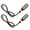 3SMD LED 12V 3000K 1200LM Tail Lamps Yellow Lights M10 Screw Motorcycle Turn Signal Lights Flashing Universal Mini Blinker