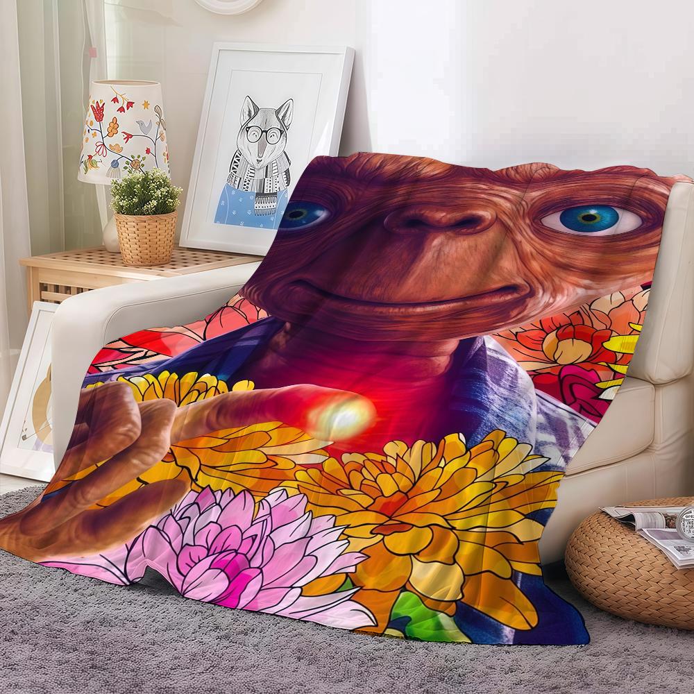 Movie E-ET The E-extra Terrestrial Blanket Warm And Soft Suitable For Bedroom Living Room Sofa Bed Office Travel Camping 30x40in