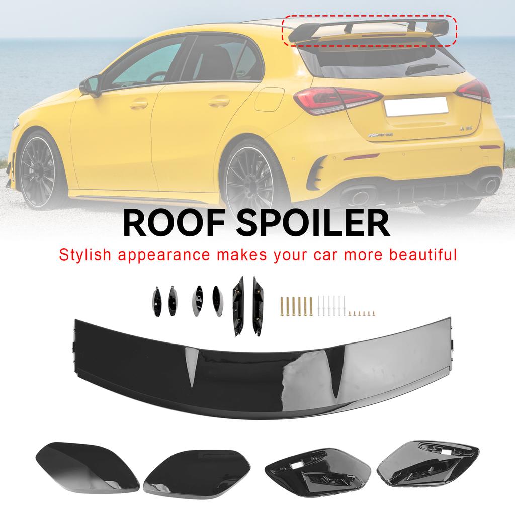 Gloss Black Rear Boot Spoiler Roof Fit Mercedes A-Class W177 A45 A35
