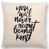 Newest Black Letter Brave Confidence Hope Forceful Warm Words Cushion Cover Christmas Gifts Sofa Throw Pillow