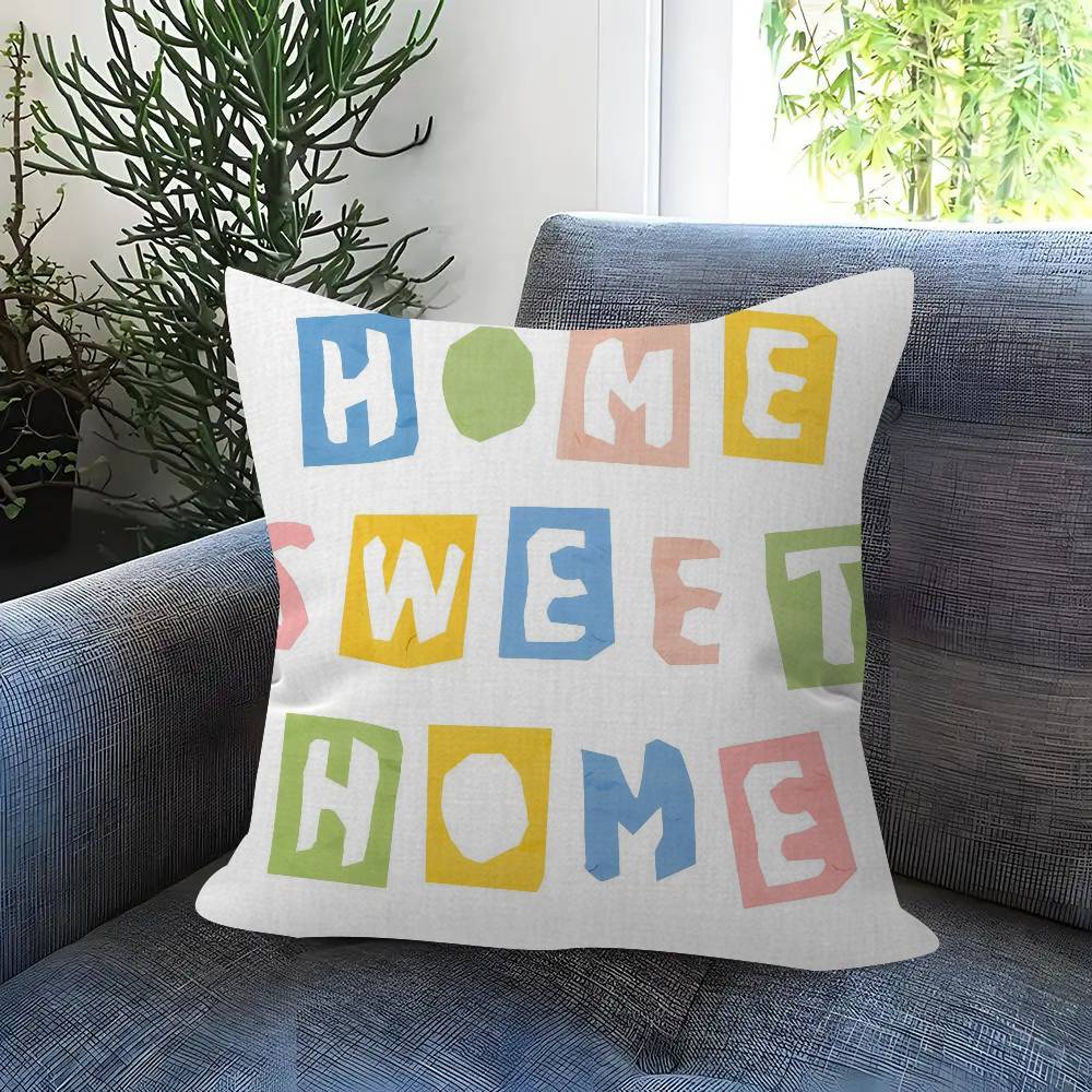 Sweet Home Themed Pillow Gift Home Office Decoration Pillow Bedroom Sofa Car Cushion Coverpillow Case