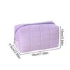 1Pc Cosmetic Travel Fleece Fabric Solid Color Wash Bag Make Up Pouch Storage Case Women's Toiletry Bag