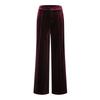 PORTS Women's Burgundy Velvet Straight-Leg Casual Pants