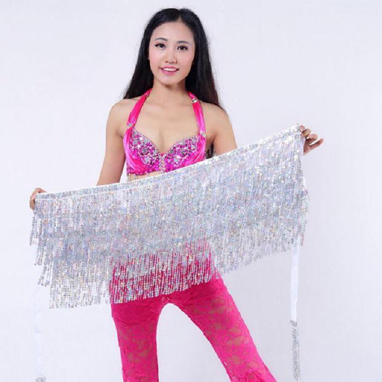 Sequin Tassel Waist Chain Hip Scarf for Belly Dance Performance & Practice