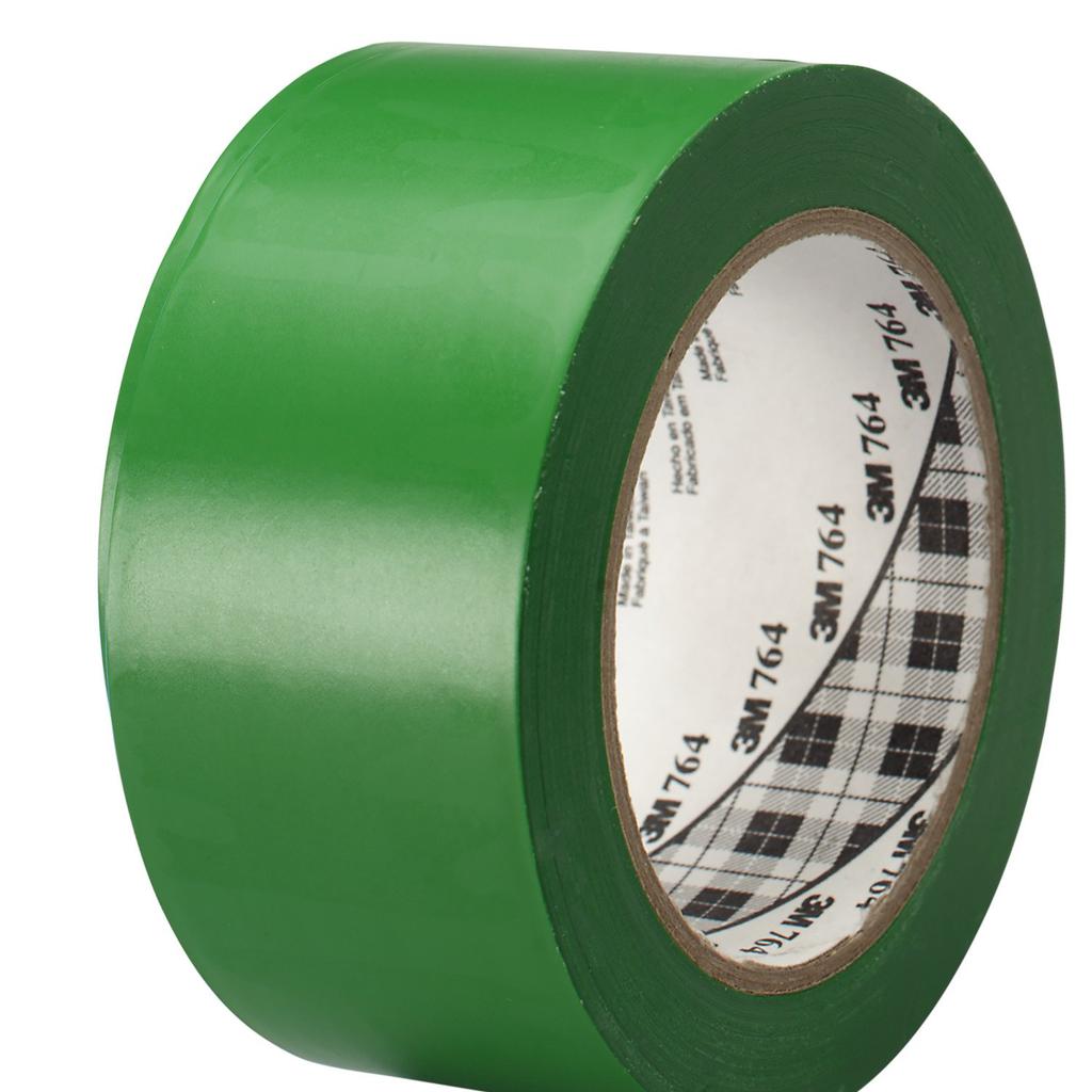3M Line Tape 764 X 764 GRE 50X32 Color-Coded Green, 50.8mm 32.9m,