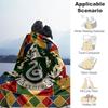 1pc Slytherin Crest Cartoon Blanket,Portable Throw for Travel & Camping, All Season Cozy Blanket,Ideal Gift
