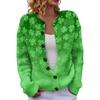 LXF-YK52 Crew Neck Cardigan St. Patrick's 3D Printed Sweater New Knitted European beautiful woman