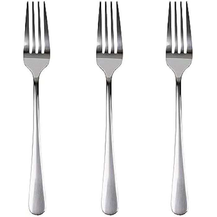 Fourchettes - SAN IGNACIO - Set 3pc - Acier Inoxydable Recyclé - Design Brillant - Poignée Ergonomique