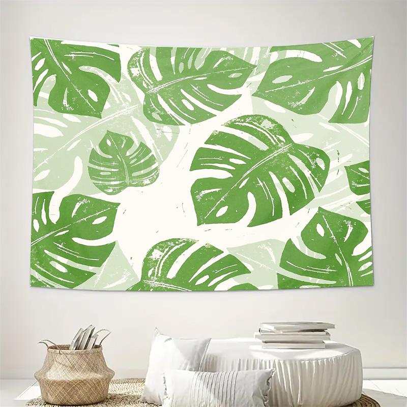 unframed Tropical Leaves Tapestry Botanical Wall Hanging Jungle Decor Nature Aesthetic Bohemian Tapestry Room Divider Dorm Decor