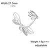 Cazador Adjustable Dragonfly Lotus Women's Ring Stainless Steel Jewelry Gold Color Finger Rings Gift 2026 Trend Wholesale New