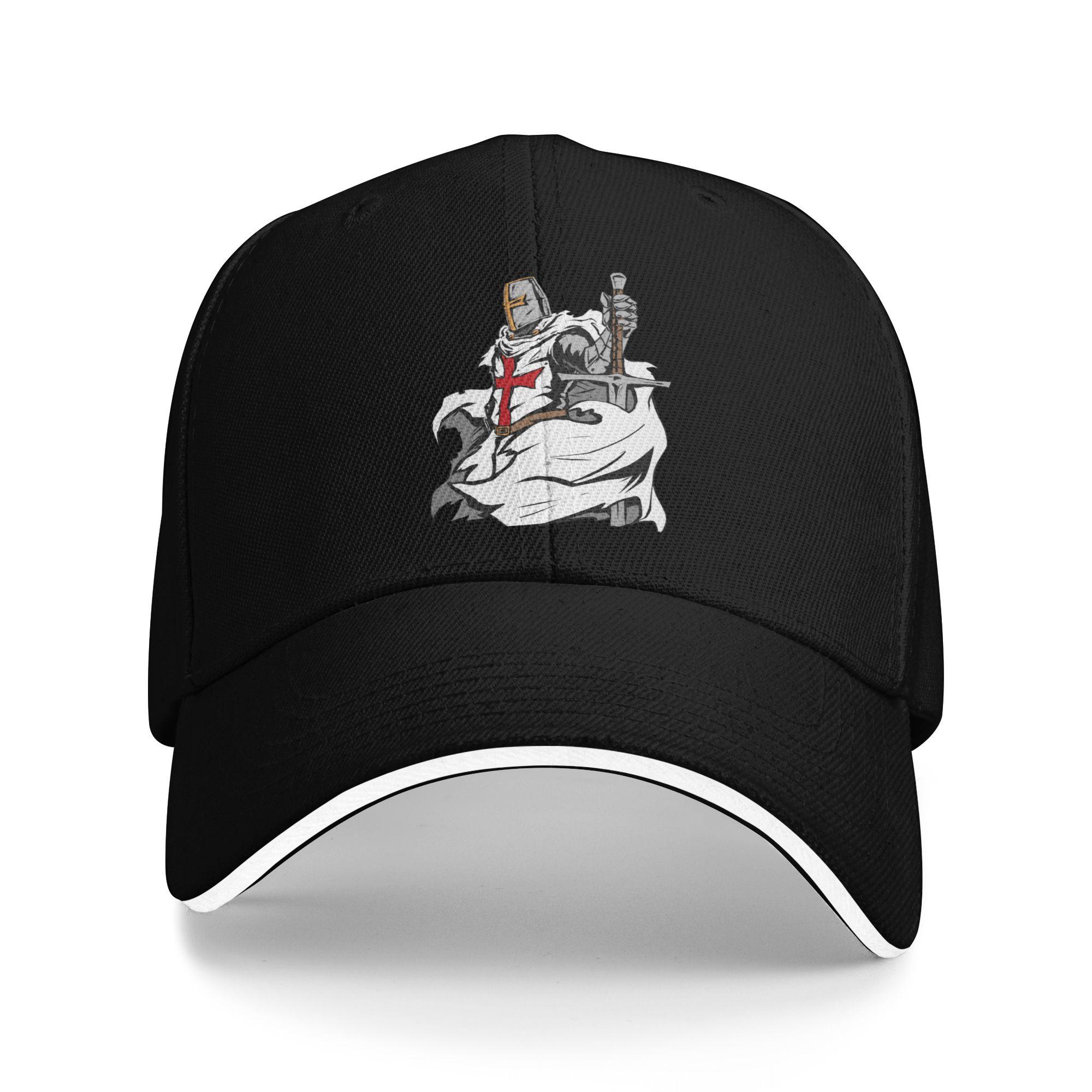 

Personalized Knight Templar Sword Crusader Baseball Cap Hip Hop WoUnisex Unisexs Adjustable Dad Hat Summer Snapback Hats One Size