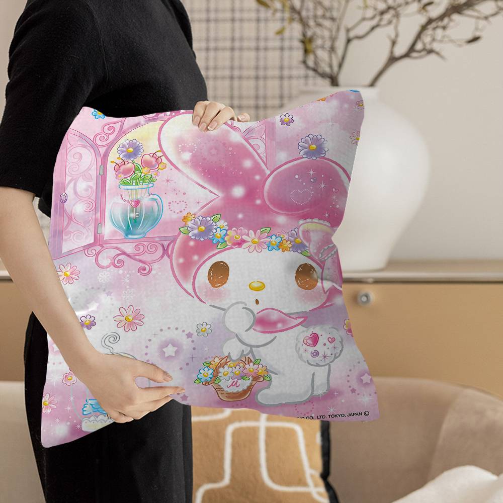 

M-My M-Melody Personalized Pillow Cover Kids Bedroom Wild Party Decor Pillowcase kid Birthday shower Gift 12x12Inch