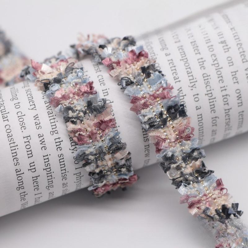 90Yards 1.5cm Vintage Embroidered Lace Ribbon Fabric Sewing Lace Trim Handmade Costume Dress Sewing Trimmings Wedding Decoration