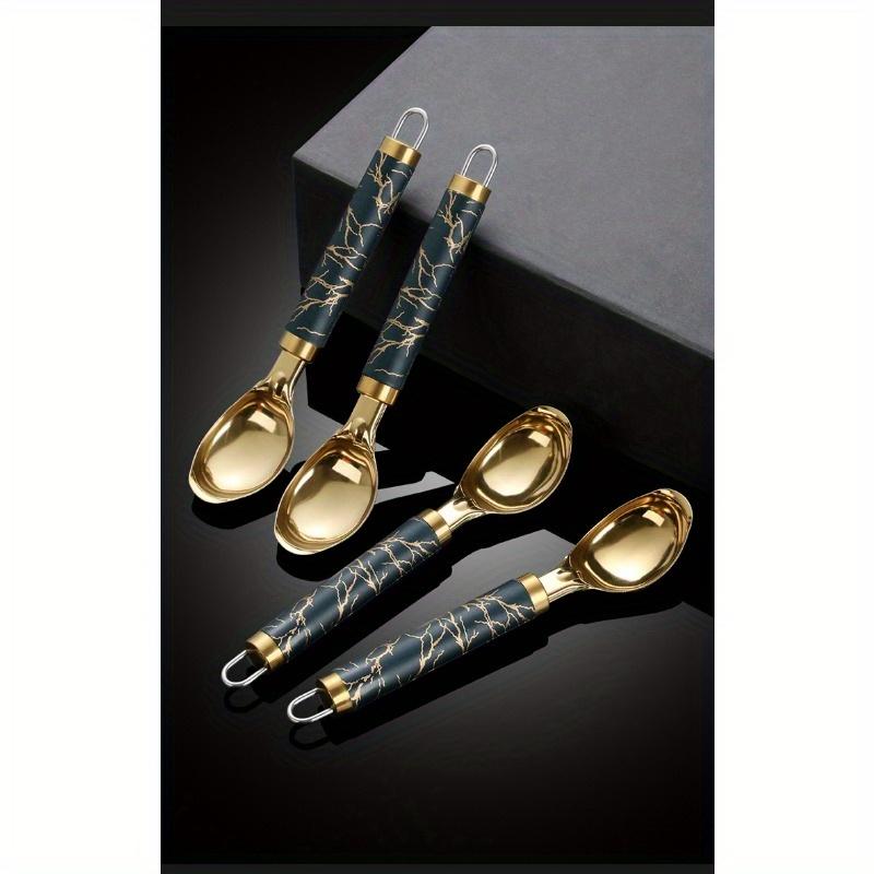4 Stainless Steel Titanium Set Thickened Dessert Multi Functional Ice Cream Scoop Suitable for Watermelon Fruit