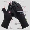 Winddichte Wasserdichte Fahrradhandschuhe Wintersport Touchscreen Anti-Rutsch Offenes Fingerdesign für Kaltes Wetter