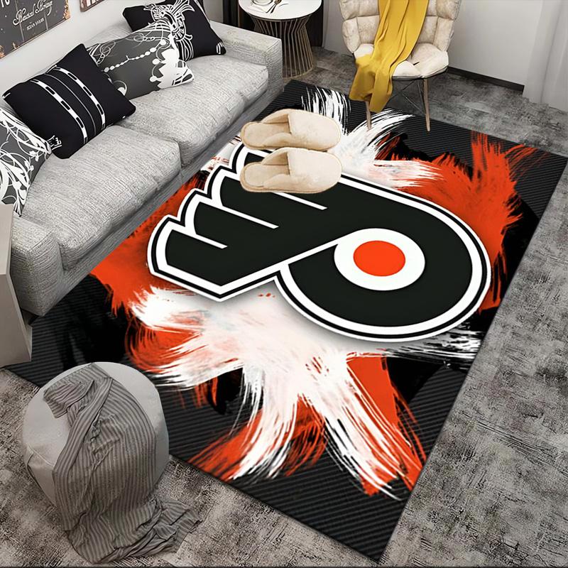 Flyers Hockey Logo Art Area Rug Suitable for Indoor And Outdoor,Carpets for Kitchens, Homes, Offices, Living Rooms,Home Decor,Christmas Gift