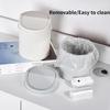 Mini Desktop Small Covered Trash Can Solid Color Nordic Style Bedroom Garbage Storage Tool Home Workspace Cleaning Storage Box