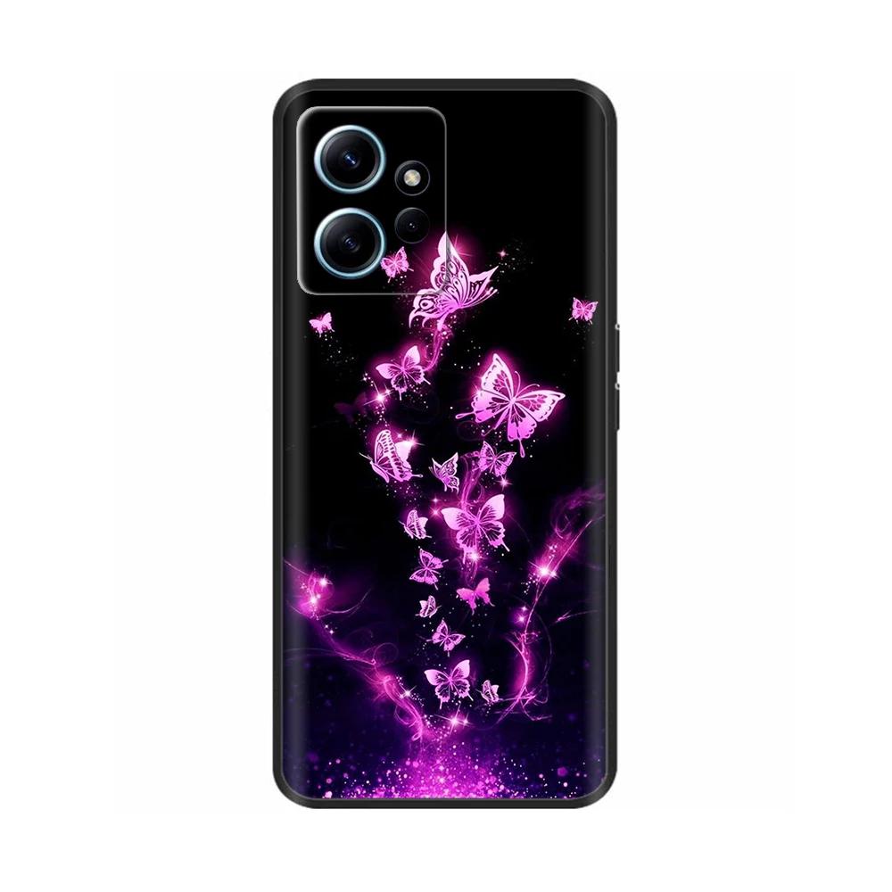 For Xiaomi Redmi Note 12 4G Case Cute Painted Flower Back Cover Full Protection Soft TPU Coque For Redmi Note 12 4G Phone Cases